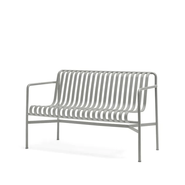 HAY Palissade Dining bench with armrests Sky grey