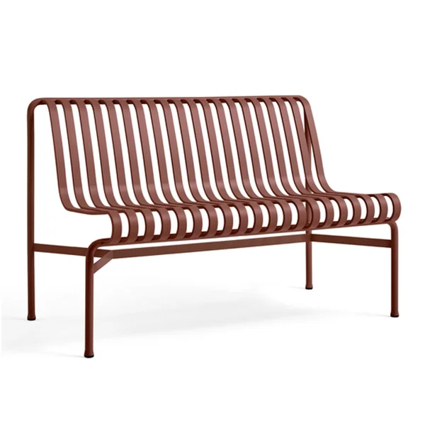 HAY Palissade Dining bench without armrest Iron red