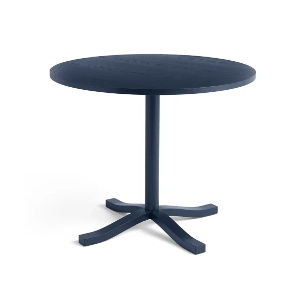 HAY Pastis Table dining table Ø90 Steel blue lacquered ash