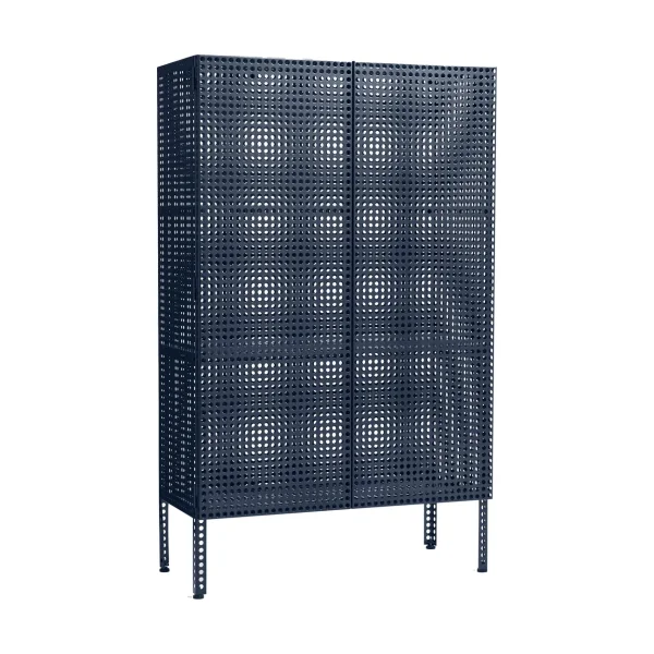 HAY Perforated Cabinet cabinet large Steel blue