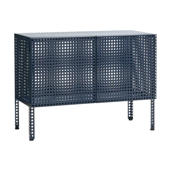 HAY Perforated Cabinet skåp small Steel blue