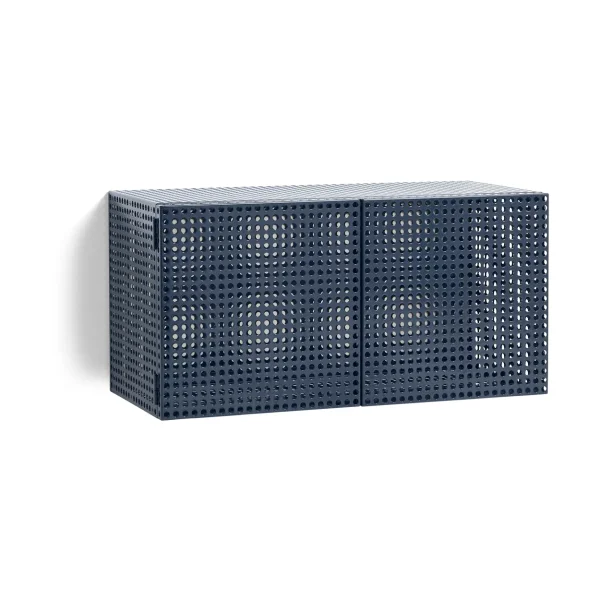 HAY Perforated Cabinet wall cabinet small Steel blue