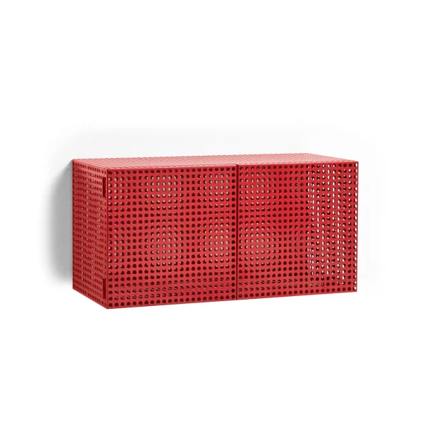 HAY Perforated Cabinet wall cabinet small Wine red
