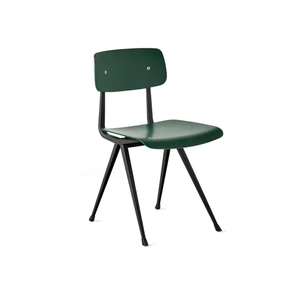 HAY Result chair Forest green, black steel frame