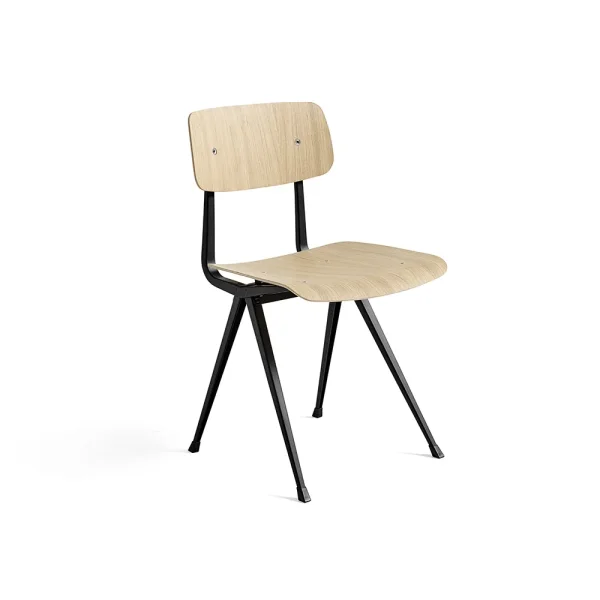 HAY Result chair Oak-black steel frame