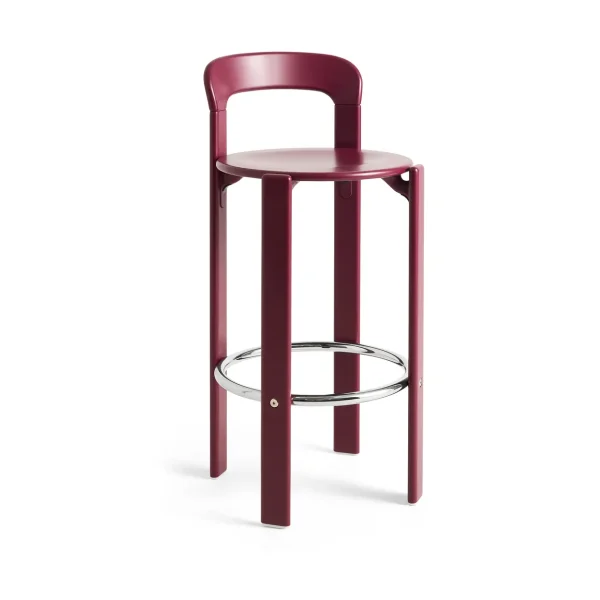 HAY Rey bar stool 75 cm Grape red