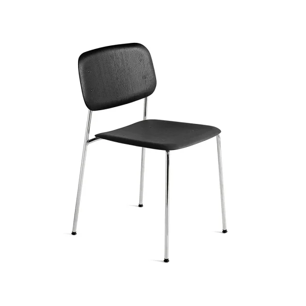 HAY Soft Edge 40 chair Black oak- chrome frame