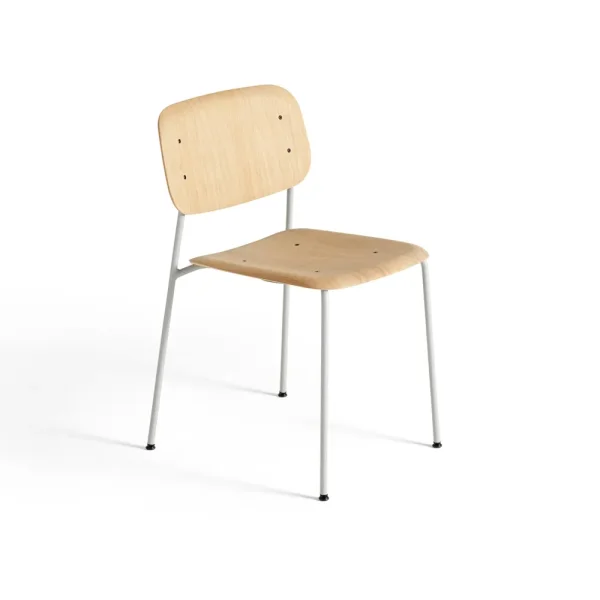 HAY Soft Edge 40 chair Oak-soft grey steel frame