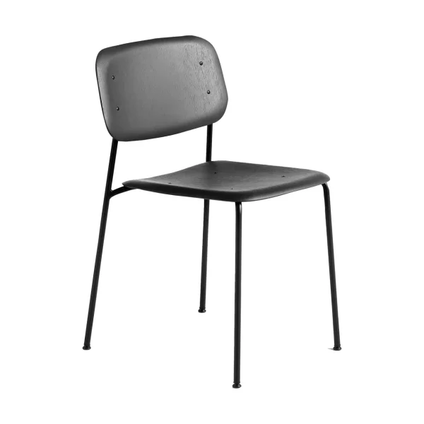 HAY Soft Edge 40 chair Soft black, black steel frame