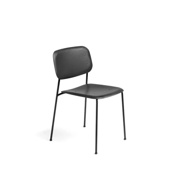 HAY Soft Edge 45 chair Black, black steel frame