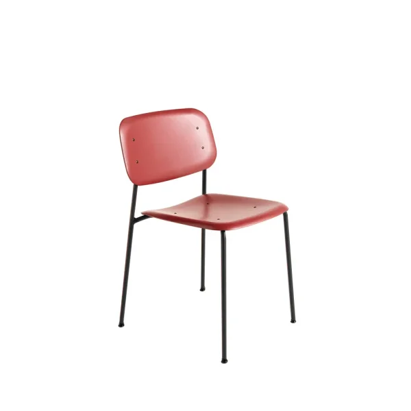 HAY Soft Edge 45 chair Fall red, black steel frame