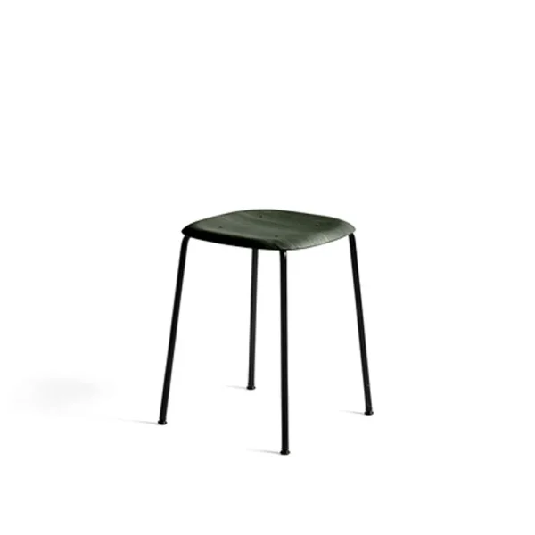 HAY Soft Edge 70 stool Hunter, black steel frame