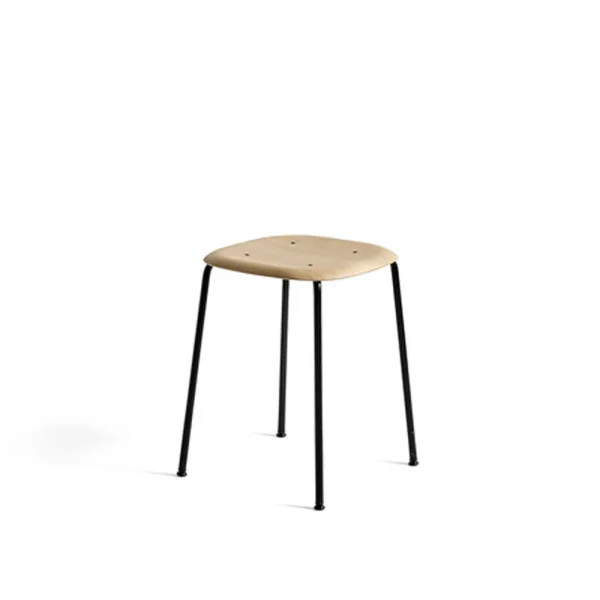HAY Soft Edge 70 stool Oak-black steel frame