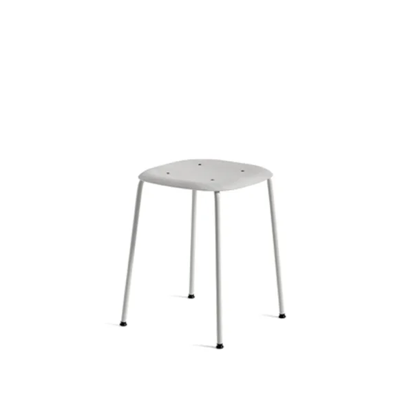 HAY Soft Edge 70 stool Soft grey-soft grey steel frame