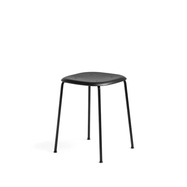 HAY Soft Edge P70 stool Black, black steel frame