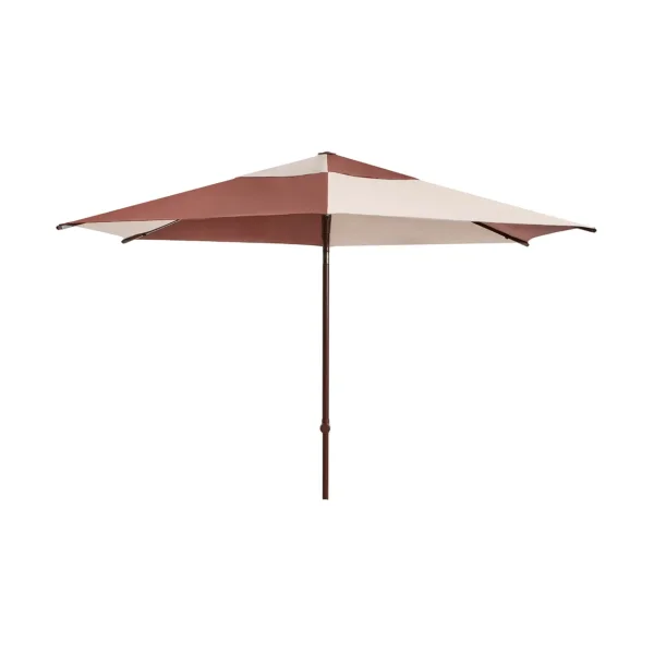 HAY Terrazza Hexagon parasol Off-white-burgundy