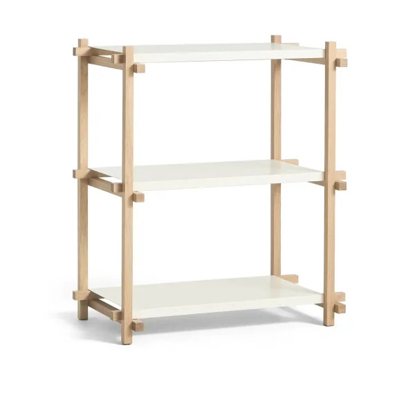 HAY Woody Column shelf Oak-almond white, low