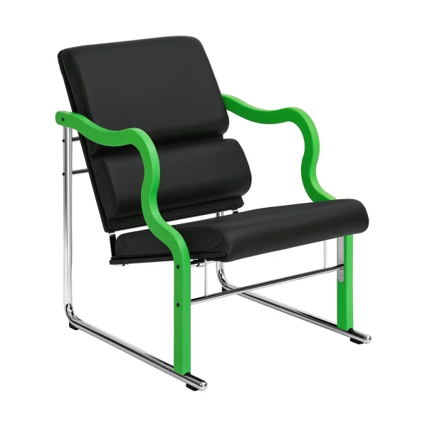 Hem Experiment 501 lounge chair Green-black leather