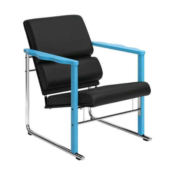 Hem Experiment 502 lounge chair Blue-black leather
