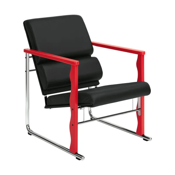 Hem Experiment 503 lounge chair Red-black leather