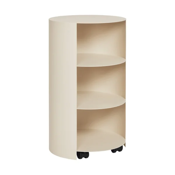Hem Hide pedestal Ø38x68 cm Light ivory textured