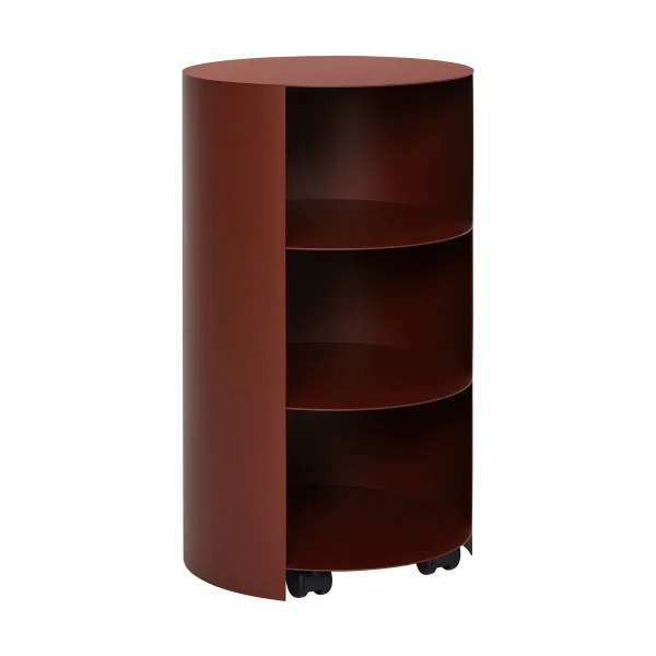 Hem Hide pedestal Ø38x68 cm Red brown textured