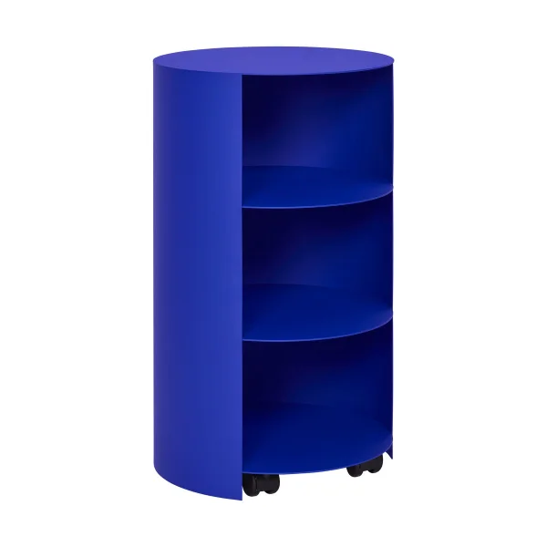 Hem Hide pedestal Ø38x68 cm Ultramarine blue textured