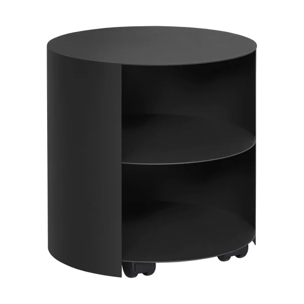 Hem Hide side table Ø38x41 cm Jet black textured