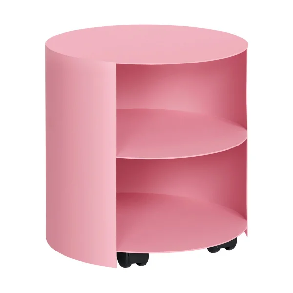 Hem Hide side table Ø38x41 cm Light pink textured