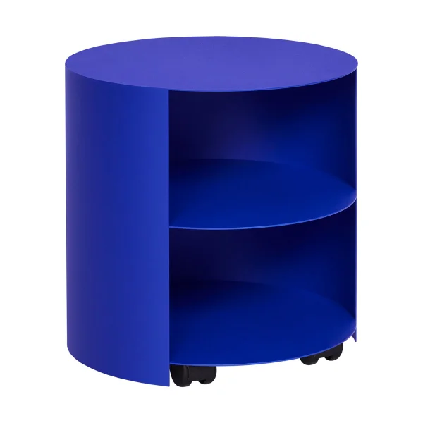 Hem Hide side table Ø38x41 cm Ultramarine blue textured
