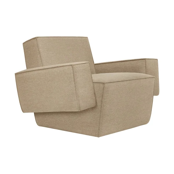 Hem Hunk lounge chair with arm rest Beige