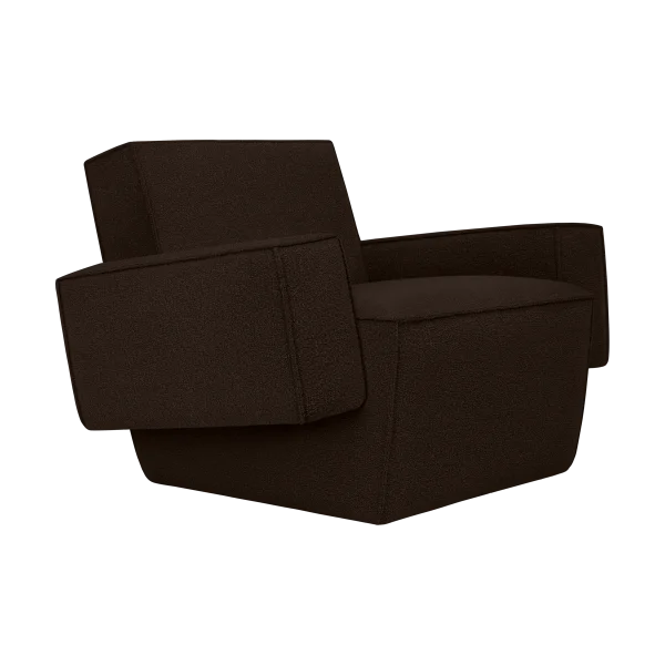 Hem Hunk lounge chair with arm rest Chocolate