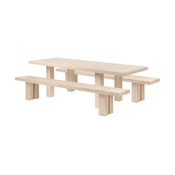 Hem Max dining table with benches 250 cm Ash