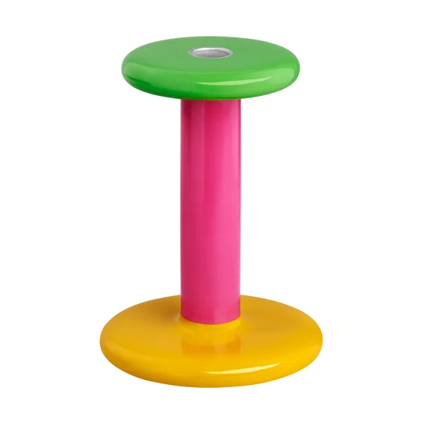 Hem Pesa candlestick Medium 18 cm Green-magenta-honey yellow