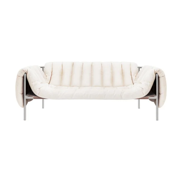 Hem Puffy 2,5-seater sofa 205 cm Natural-stainless steel
