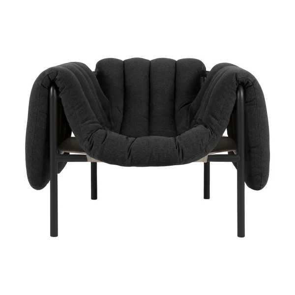 Hem Puffy lounge chair Anthracite-black grey