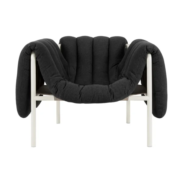 Hem Puffy lounge chair Anthracite-cream
