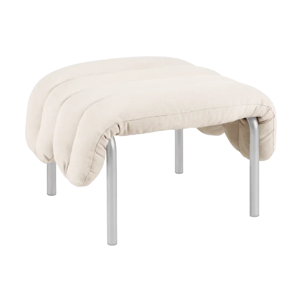 Hem Puffy ottoman 58x67 cm Natural-stainless steel