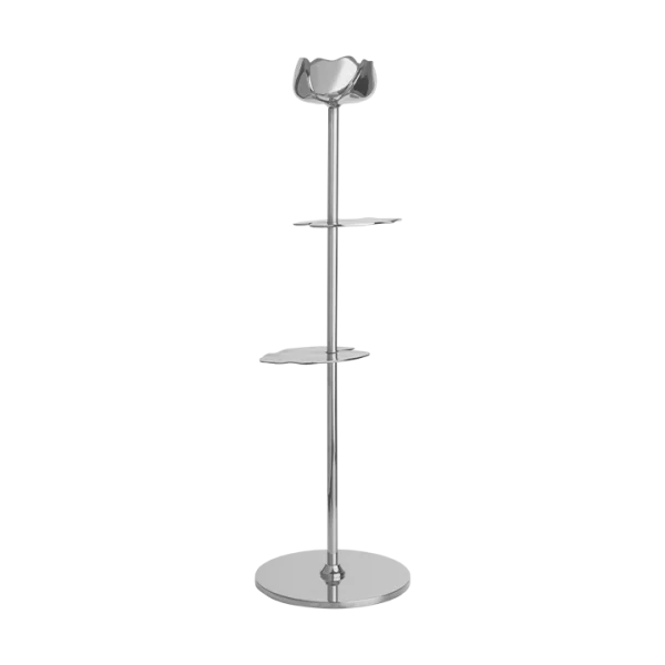Hilke Collection Ninfea Alta candlestick 30 cm Nickel-plated brass