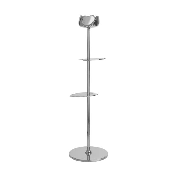 Hilke Collection Ninfea Alta candlestick 35 cm Nickel-plated brass