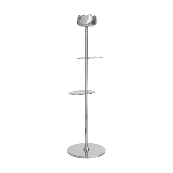 Hilke Collection Ninfea Alta candlestick 40 cm Nickel-plated brass