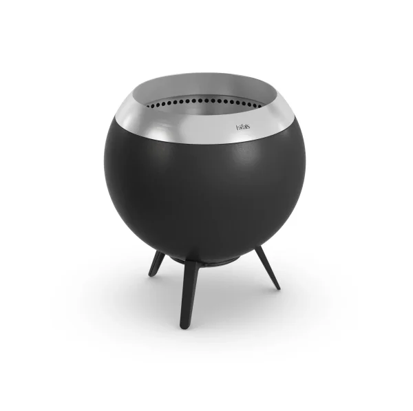 Höfats MOON 45 fireplace Black-silver, low stand