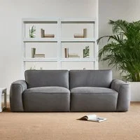 Holm Sofa, Sofa, Grey/Silver - Andrew Martin Leather