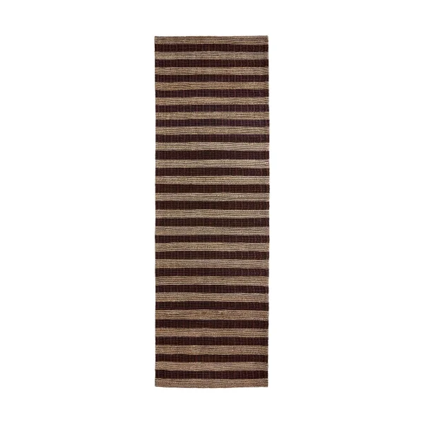 House Doctor Block rug brown-natural 90x300 cm