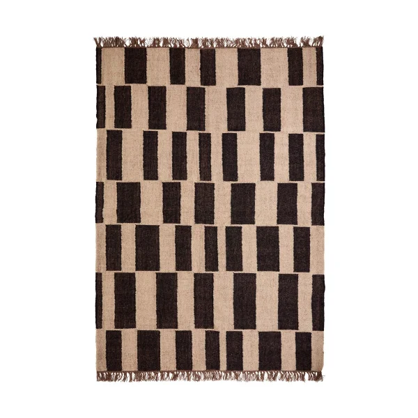 House Doctor Graph rug Black-natural, 160x230 cm
