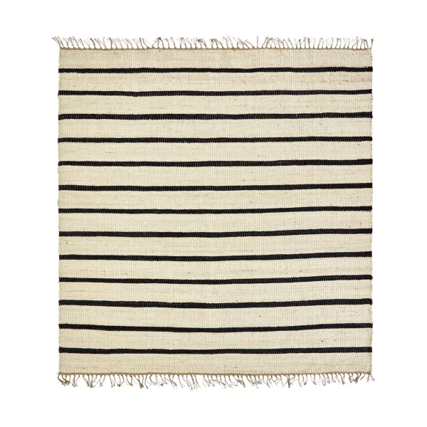 House Doctor Sima rug 180x180 cm Black-natural