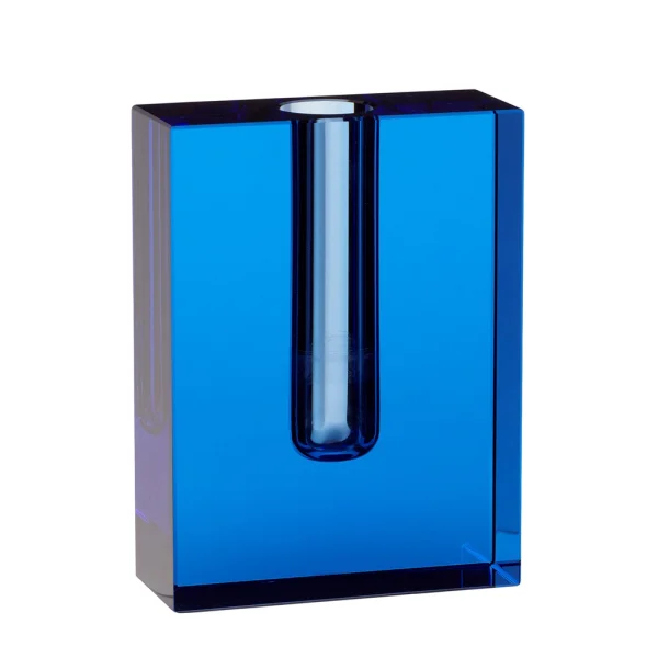 Hübsch Block vase 16 cm Blue