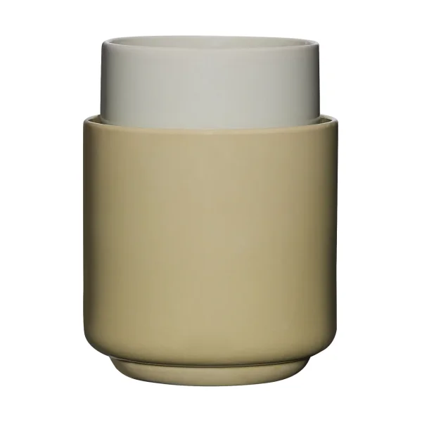 Hübsch Deux pot set 2 delar Light green-sand