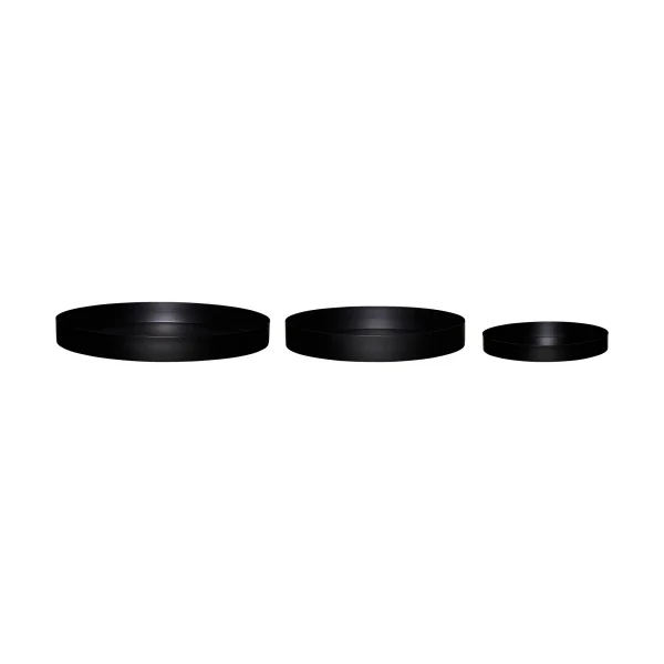 Hübsch Embrace planter Saucer 2-pack Metal-black