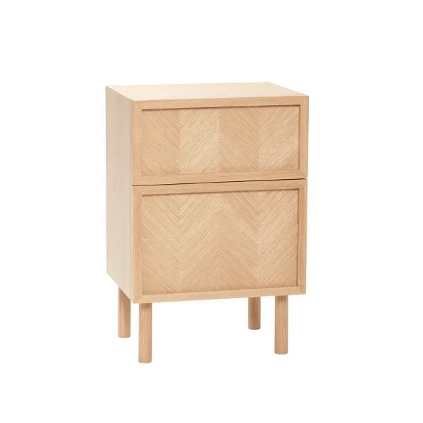 Hübsch Herringbone bedside table Oak